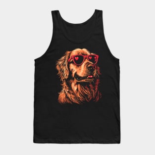 Cute Golden Retriever Tank Top